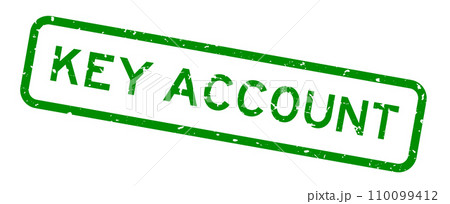 Grunge green key account word square rubber seal stamp on white background Grunge green key account word square rubber seal stamp on white background 110099412
