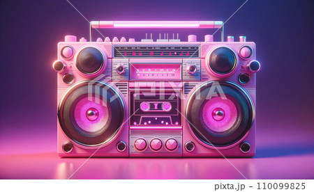レトロなラジカセ カセットテープ Boombox レトロなラジカセ カセットテープ Boombox 110099825