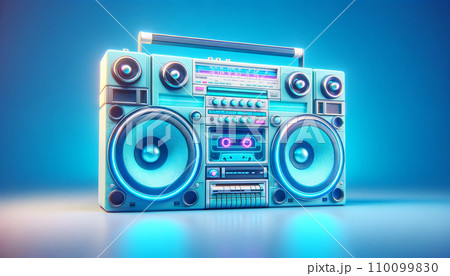 レトロなラジカセ カセットテープ Boombox レトロなラジカセ カセットテープ Boombox 110099830