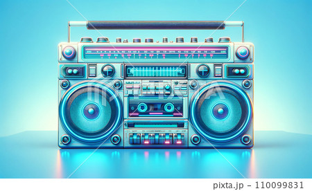 レトロなラジカセ カセットテープ Boombox レトロなラジカセ カセットテープ Boombox 110099831