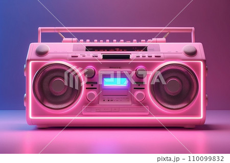 レトロなラジカセ カセットテープ Boombox レトロなラジカセ カセットテープ Boombox 110099832