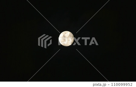 full moon floating on dark sky in night full moon floating on dark sky in night 110099952