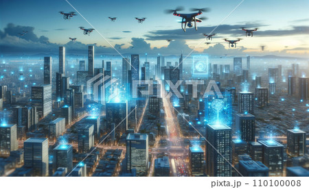 近未来的な都市 その3 AI画像 近未来的な都市 その3 AI画像 110100008
