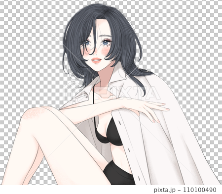 頭髮凌亂的女人 110100490