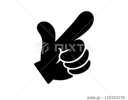 チェック ポイント 指さしアイコン ベクターイラスト 110103276