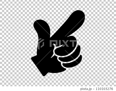 チェック ポイント 指さしアイコン ベクターイラスト 110103276