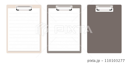 クリップボード クリップファイル バインダー ベクターイラスト 110103277