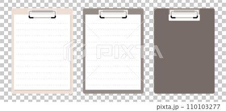 クリップボード クリップファイル バインダー ベクターイラスト 110103277