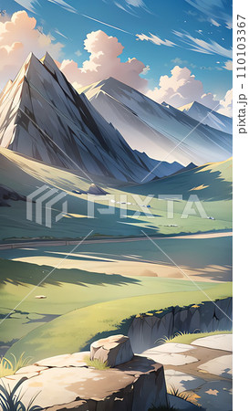 山の見える風景 110103367