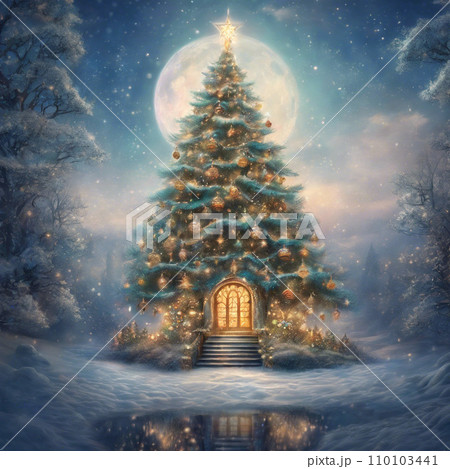 大きなクリスマスツリー 110103441