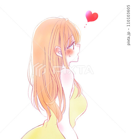 熱っぽい女性　恋愛 110103605