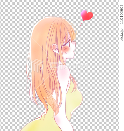 熱っぽい女性　恋愛 110103605