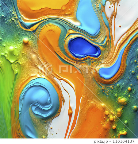 Smoothly melting oil art paints, orange, blue, green, gold sparcles, smooth lines, pastel colors, abstract background Smoothly melting oil art paints, orange, blue, green, gold sparcles, smooth lines, pastel colors, abstract background 110104137