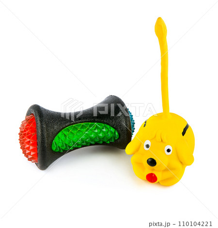 toys for dogs isolated on white background. toys for dogs isolated on white background. 110104221