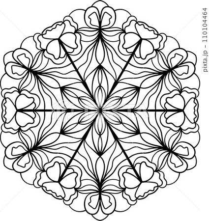Abstract ornament. Mandala pattern. elegant lace doodle vector illustration. 110104464