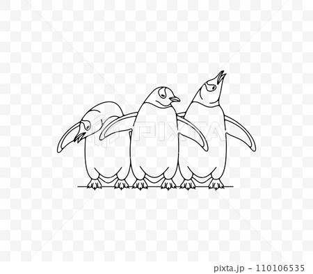 Subantarctic penguin or gentoo penguins, graphic design. Animal, bird, avian, feathered, antarctica and nature, vector design and illustration Subantarctic penguin or gentoo penguins, graphic design. Animal, bird, avian, feathered, antarctica and nature, vector design and illustration 110106535