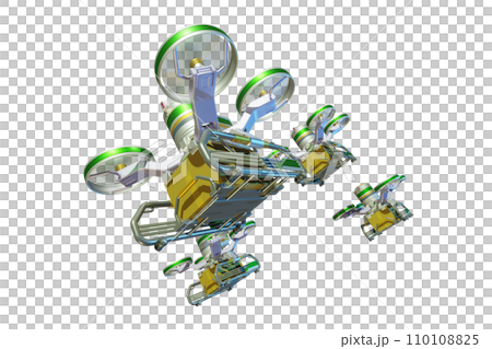 Drone delivery image (formation flight / transparent material version) Drone delivery image (formation flight / transparent material version) 110108825