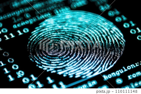 Advanced Biometric Security: Digital Fingerprint Scanning Interface  110111148