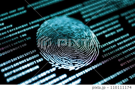 Advanced Biometric Security: Digital Fingerprint Scanning Interface  110111174