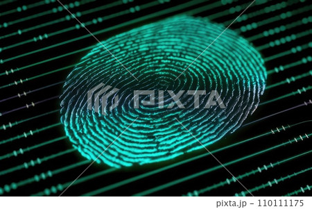 Advanced Biometric Security: Digital Fingerprint Scanning Interface  110111175