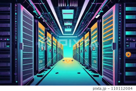 Server rack cluster in a data center Server rack cluster in a data center 110112084
