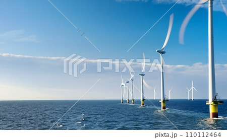 洋上風力発電の風車 洋上風力発電の風車 110112464