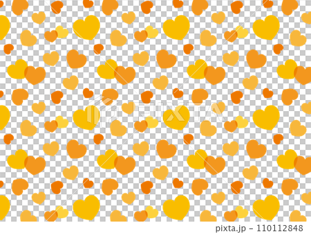 Cute heart seamless pattern background/orange 110112848