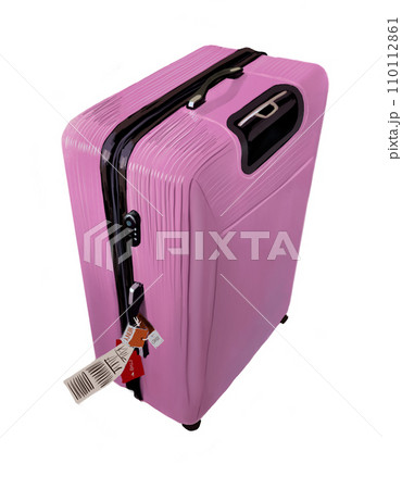 An angle viewed barbie pink hard side suitcase An angle viewed barbie pink hard side suitcase 110112861