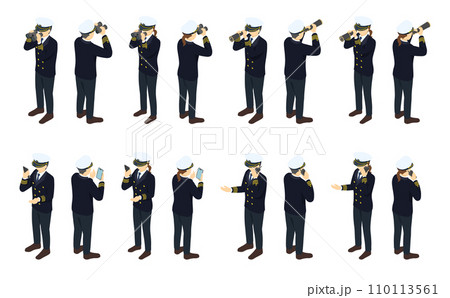 アイソメトリックイラスト:船員冬服3 110113561