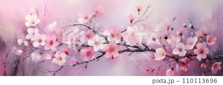 AI-generated content. soft pink cherry blossom 110113696