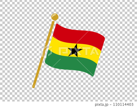 ghana flag icon vector illustration 110114403