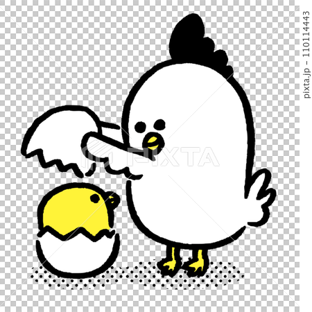 圓圓可愛的小雞的父母和孩子 110114443