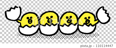 A parent and child of round and cute chickens A parent and child of round and cute chickens 110114447