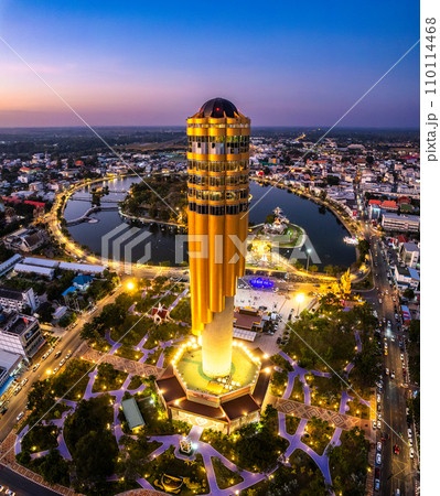 Aerial view of Roi Et Tower in Thailand Aerial view of Roi Et Tower in Thailand 110114468