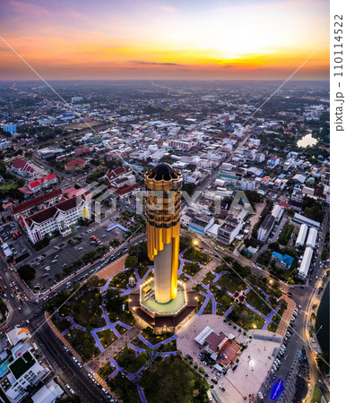 Aerial view of Roi Et Tower in Thailand 110114522