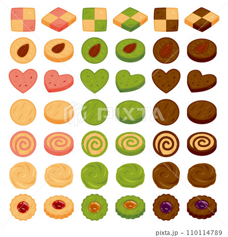 色々な種類のクッキーセット 110114789