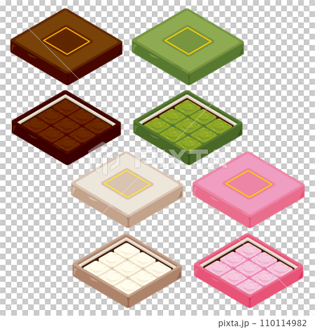 Boxed raw chocolate set with lid 110114982