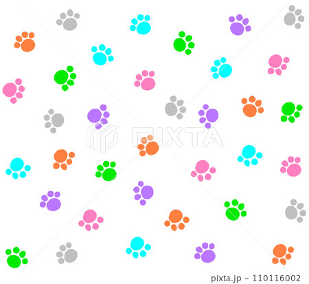 ペットで飼う犬や猫の可愛い肉球イラスト 110116002