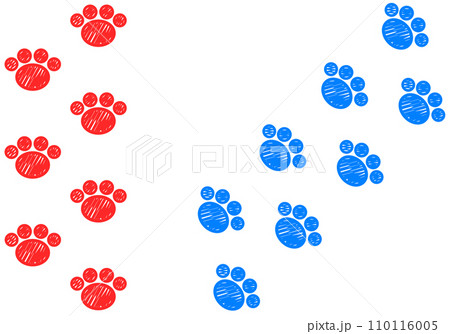 ペットで飼う犬や猫の可愛い肉球イラスト ペットで飼う犬や猫の可愛い肉球イラスト 110116005
