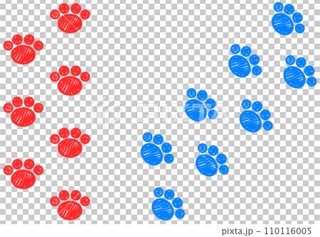 ペットで飼う犬や猫の可愛い肉球イラスト ペットで飼う犬や猫の可愛い肉球イラスト 110116005