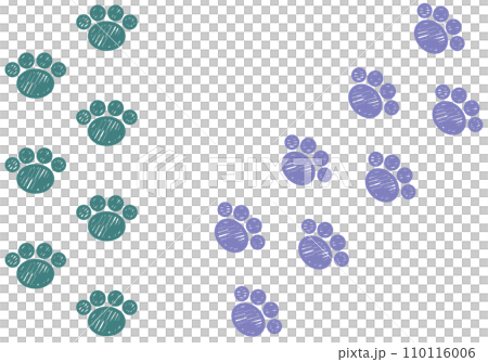 ペットで飼う犬や猫の可愛い肉球イラスト 110116006