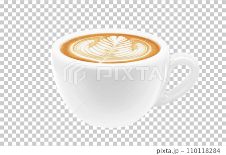 Cafe latte illustration realistic 110118284