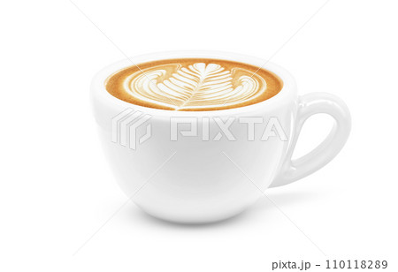 カフェラテのイラスト リアル 110118289