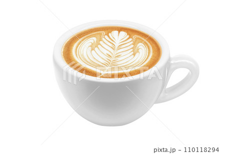 カフェラテのイラスト リアル カフェラテのイラスト リアル 110118294