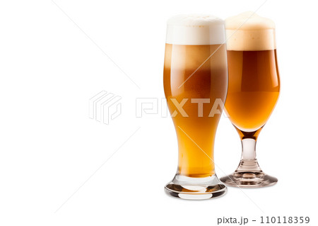 Set of Beer glasses on a white background. Mugs with drink like Ipa, Pale Ale, Pilsner, Porter or Stout Set of Beer glasses on a white background. Mugs with drink like Ipa, Pale Ale, Pilsner, Porter or Stout 110118359