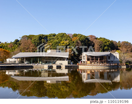 池に映るパークセンターとカフェテラス(千葉県松戸市・21世紀の森と広場) 池に映るパークセンターとカフェテラス(千葉県松戸市・21世紀の森と広場) 110119196