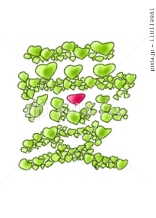 ハートで描いた愛の文字 ハートで描いた愛の文字 110119981