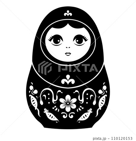 Matryoshka doll vector icon on white background Matryoshka doll vector icon on white background 110120153