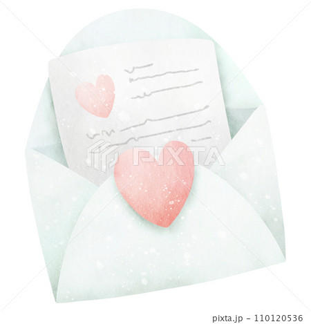 Watercolor love letter 110120536