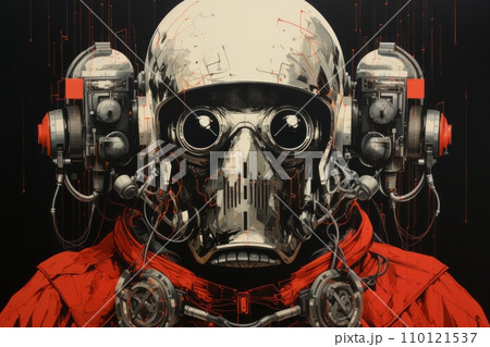 未来的な宇宙船のパイロット クリエイティブイラスト AI画像 2 110121537